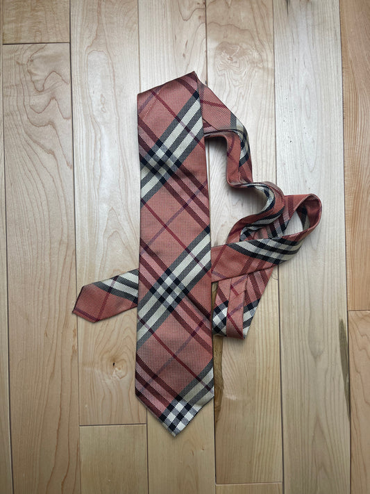 Burberry Pink Nova Check Monogram Tie