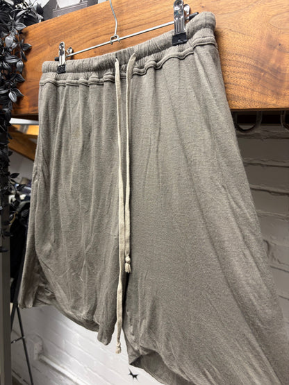 Rick Owens Double Layered Cotton Dust Brown Shorts