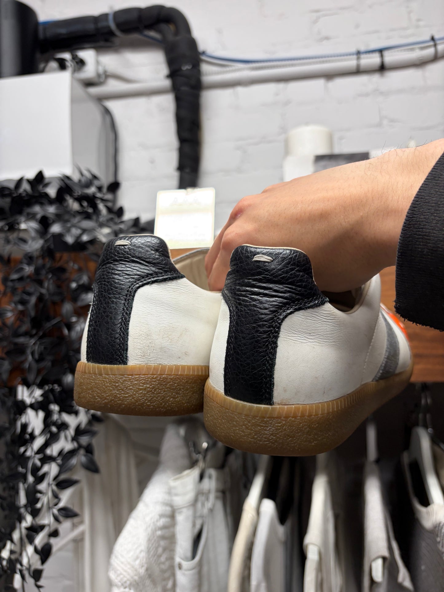 Maison Margiela ‘G.A.T.’ Patent Leather Toebox Low Top Sneakers