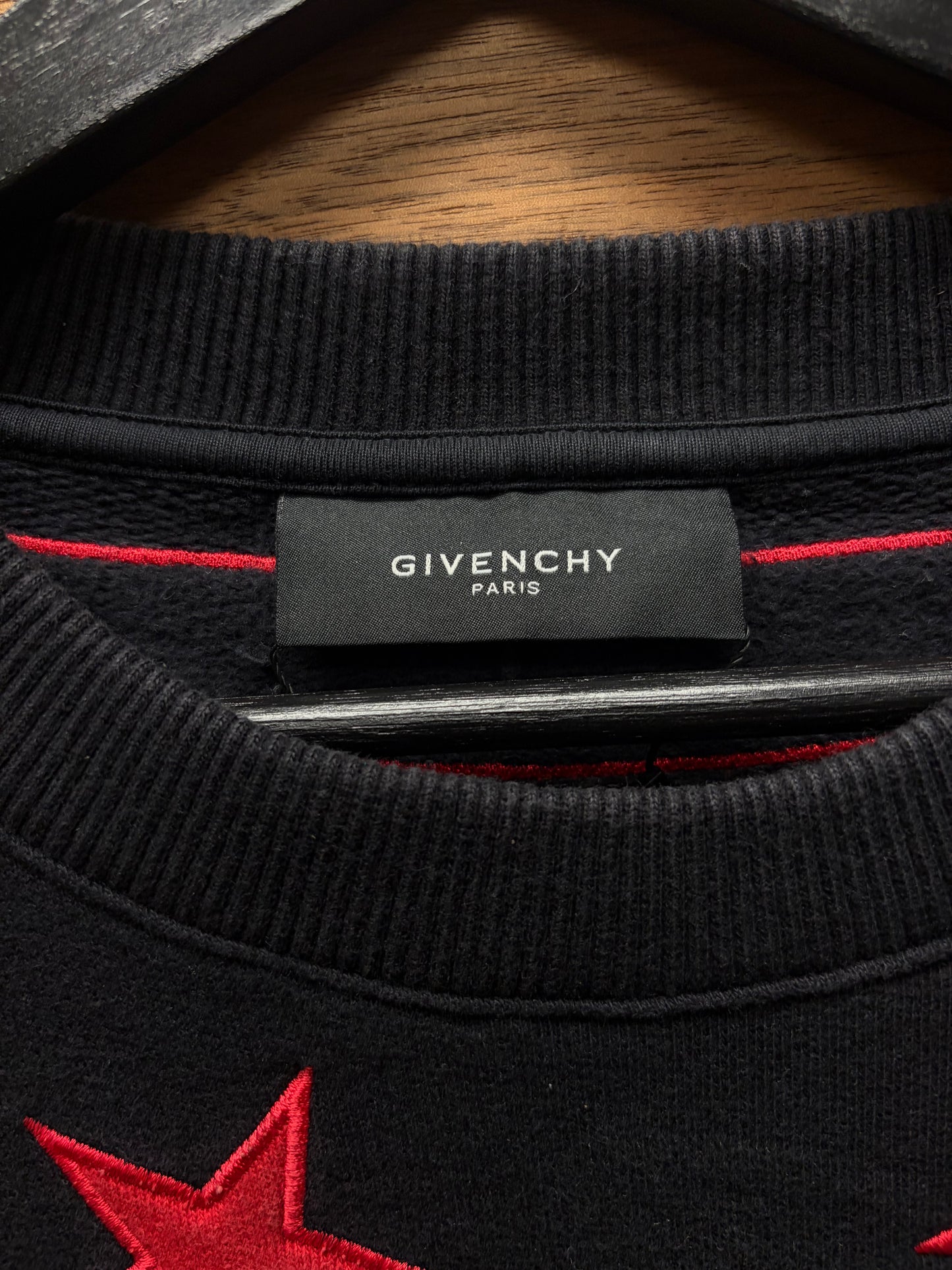 AW2012 Givenchy by Ricardo Tisci ‘Stars’ Black/Red Pullover Sweatshirt