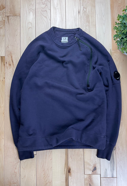 C.P. Company ‘Goggle’ Overdyed Purple Crewneck Sweatshirt