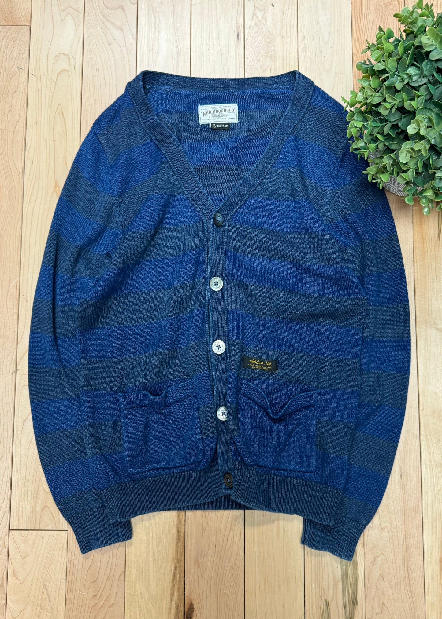 2000s Neighborhood Striped Blue Cardigan