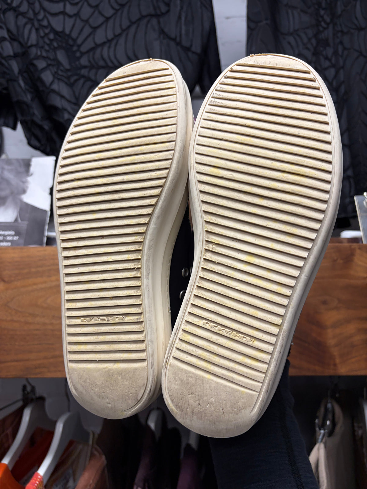 AW2020 Rick Owens ‘Performa’ Black Nylon ‘Ramones’ Low Top Sneakers