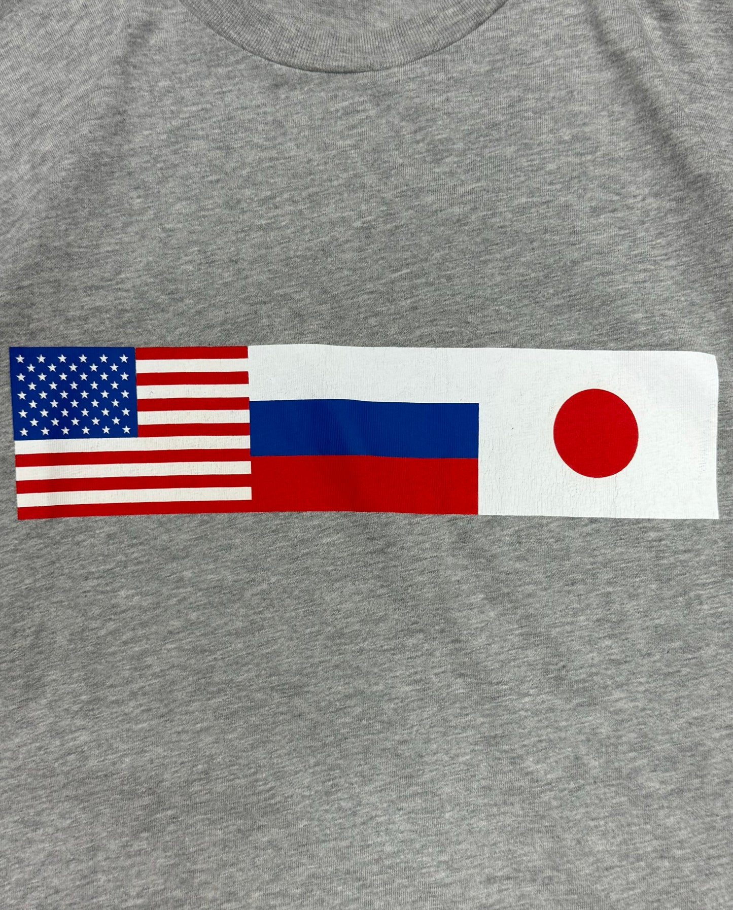 Gosha Rubchinskiy ‘Flags’ Heather Grey Graphic T-Shirt