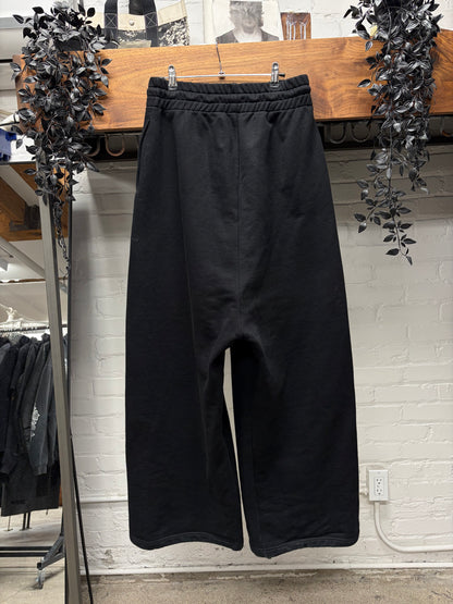 Anonymous Club ‘Heritage Logo’ Embroidered Black Wide Leg Sweatpants