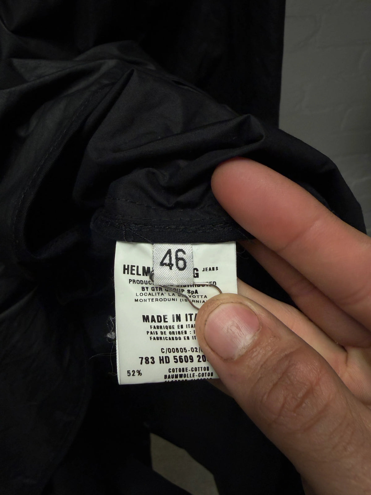 Vintage Helmut Lang ‘Pillow Neck’ Black Long Full Length Coat