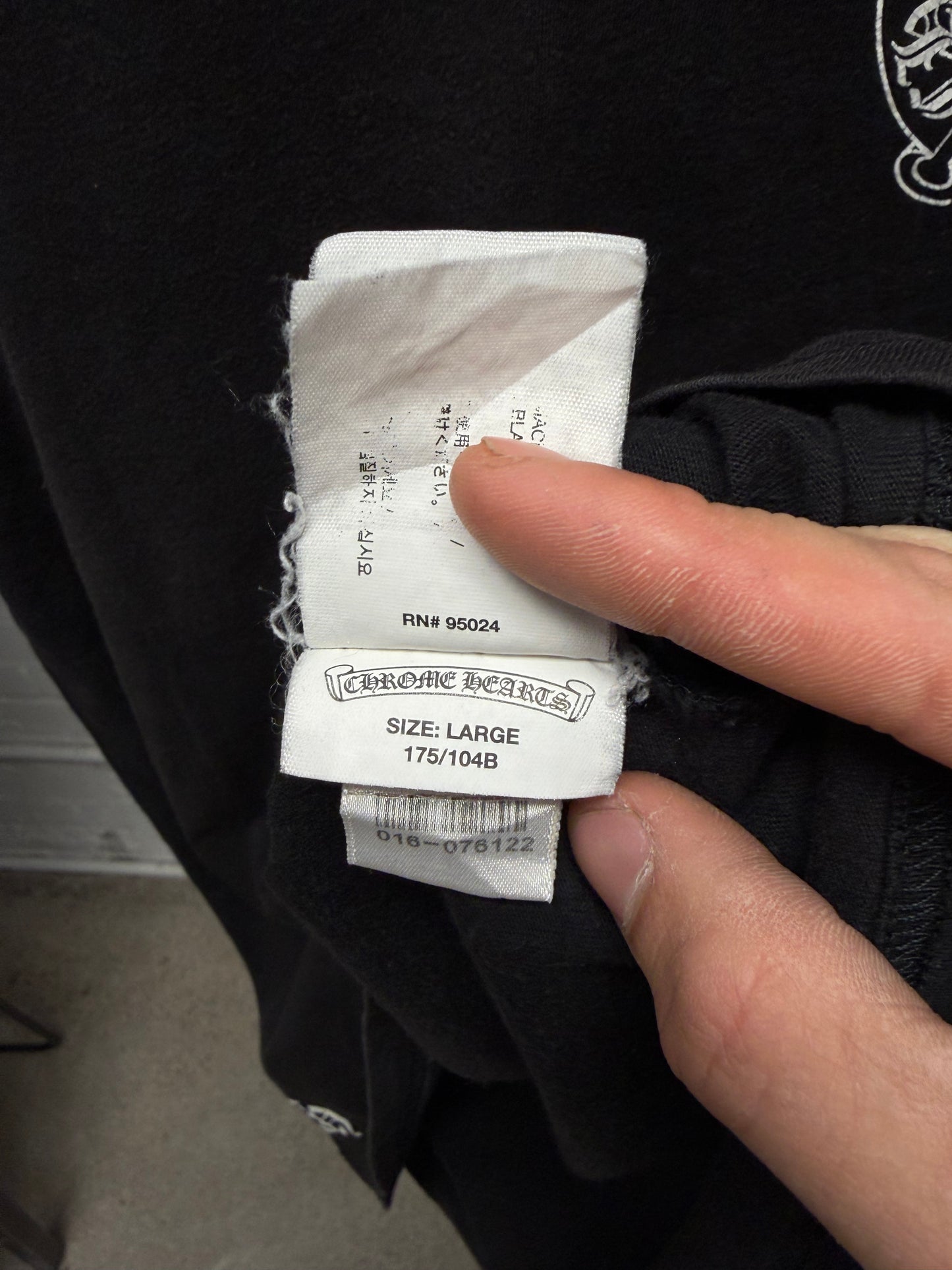 Vintage Chrome Hearts ‘T-Bar Logo’ Faded Black T-Shirt