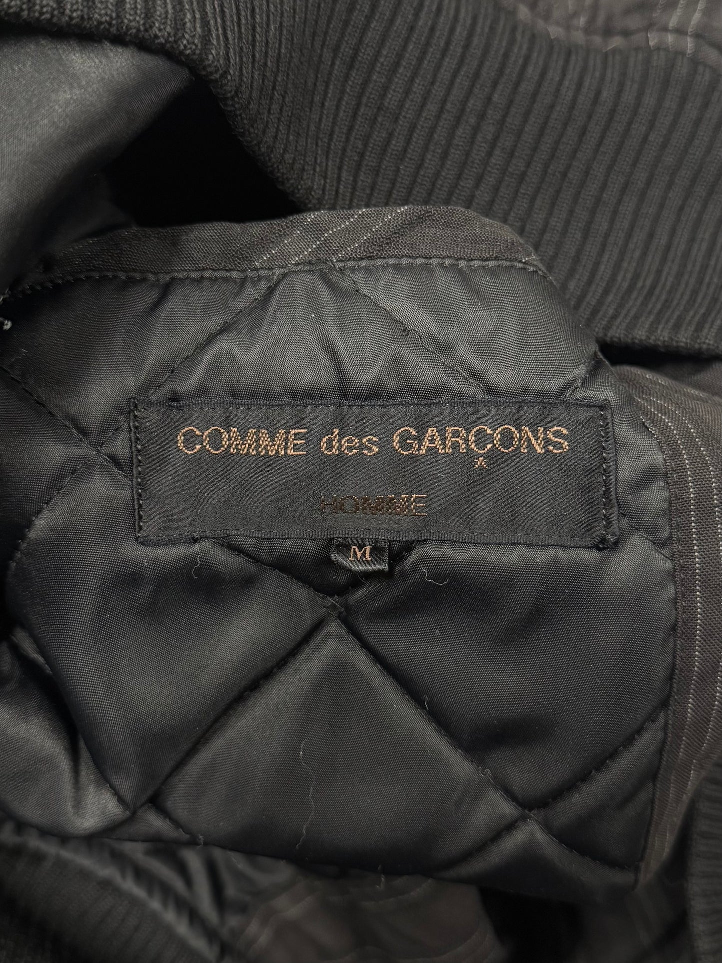 AW1989 Comme Des Garçons Striped Cotton Bomber Jacket