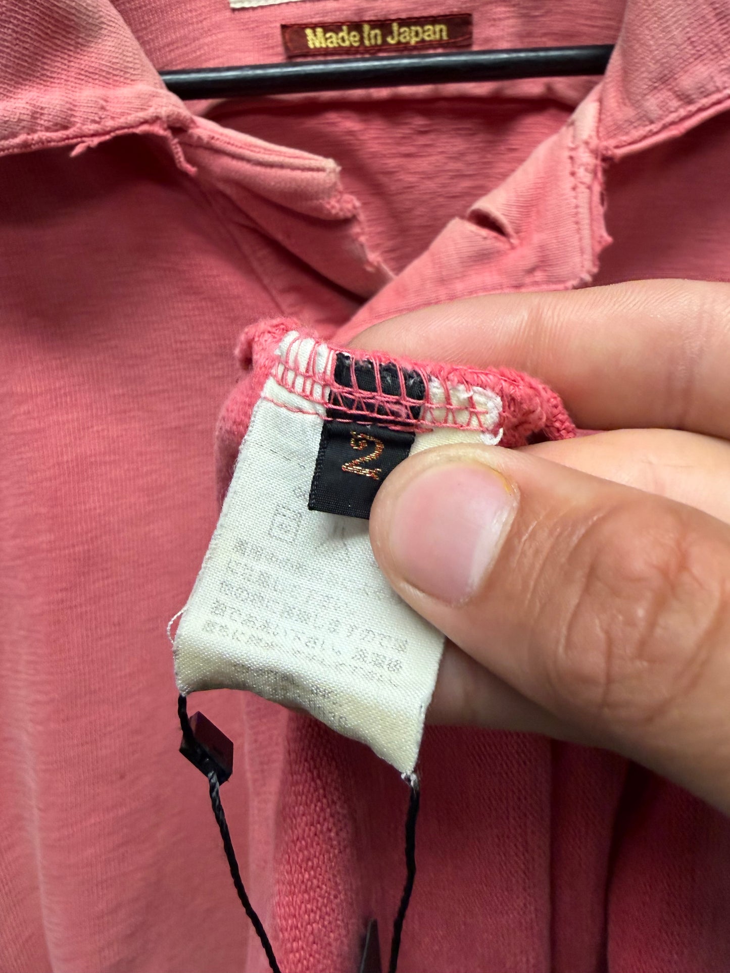 Kapital Sun-Faded Red Vintage Inspired Polo