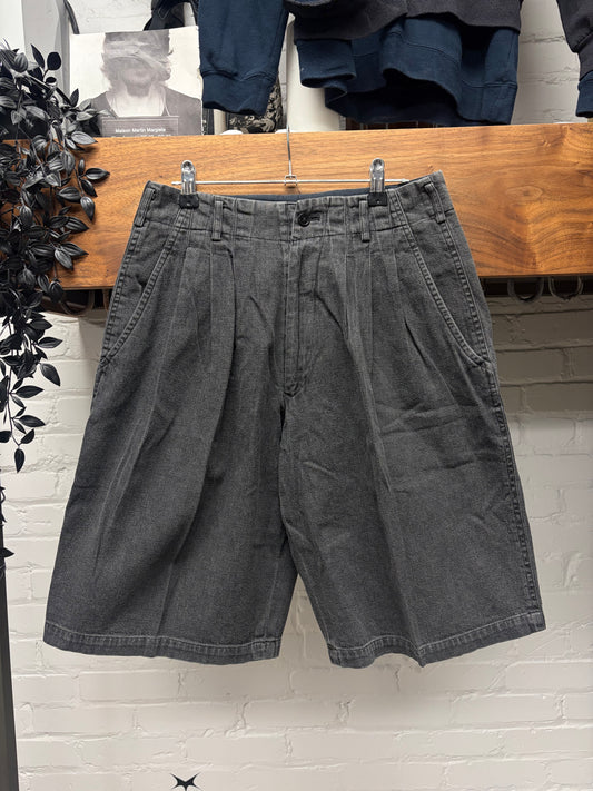 Vintage Yohji Yamamoto ‘Y’s for Men’ Pleated Grey Cotton Shorts