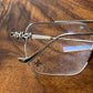 Chrome Hearts ‘Magnum II’ Silver Aviator Frame Glasses
