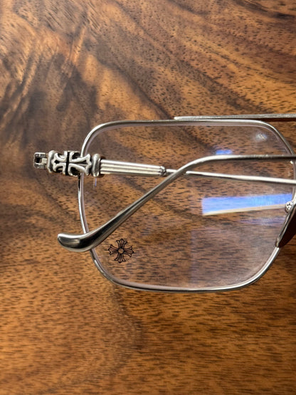 Chrome Hearts ‘Magnum II’ Silver Aviator Frame Glasses