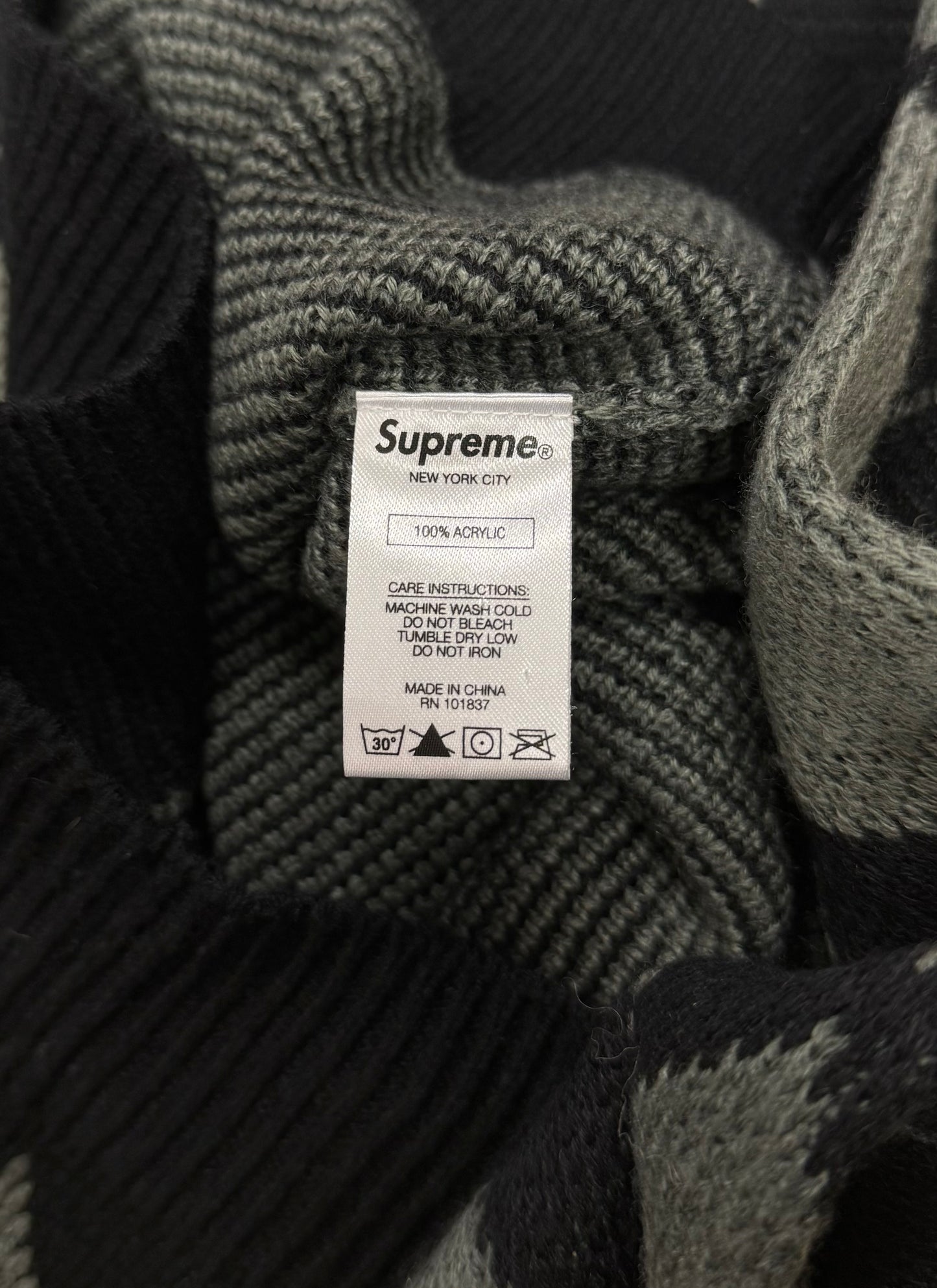 Autumn Winter 2015 Supreme Argyle Knit Sweater