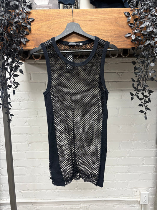 Dolce & Gabbana ‘Fishnet’ Black Mesh Tank Top