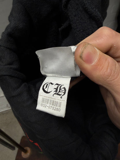 Chrome Hearts ‘Floral Cross’ Gradient Logo Black Drawstring Sweatpants