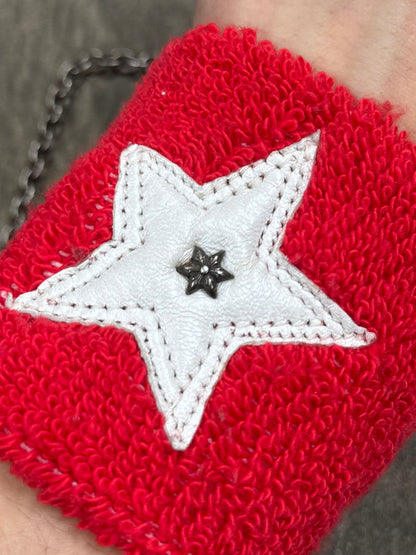 Chrome Hearts ‘Star’ Leather Patch 925 Silver Sweatband