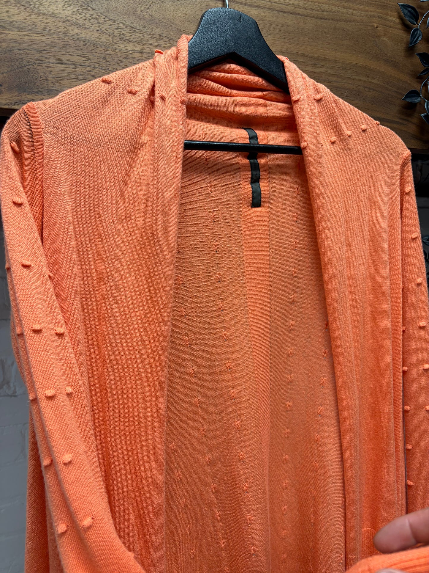 Rick Owens Lilies Coral Pink Waterfall Cardigan