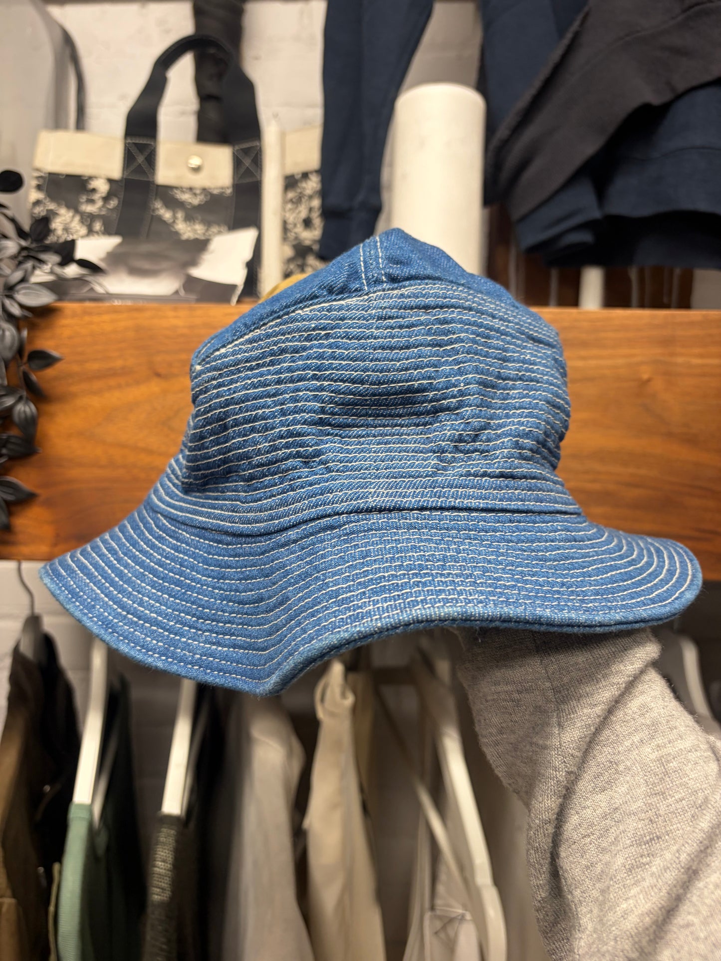 Kapital ‘Old Man & The Sea’ Blue Denim Bucket Hat