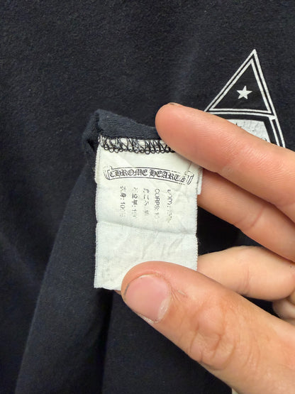 Vintage Chrome Hearts Foti ‘Pyramid’ Black Graphic T-Shirt