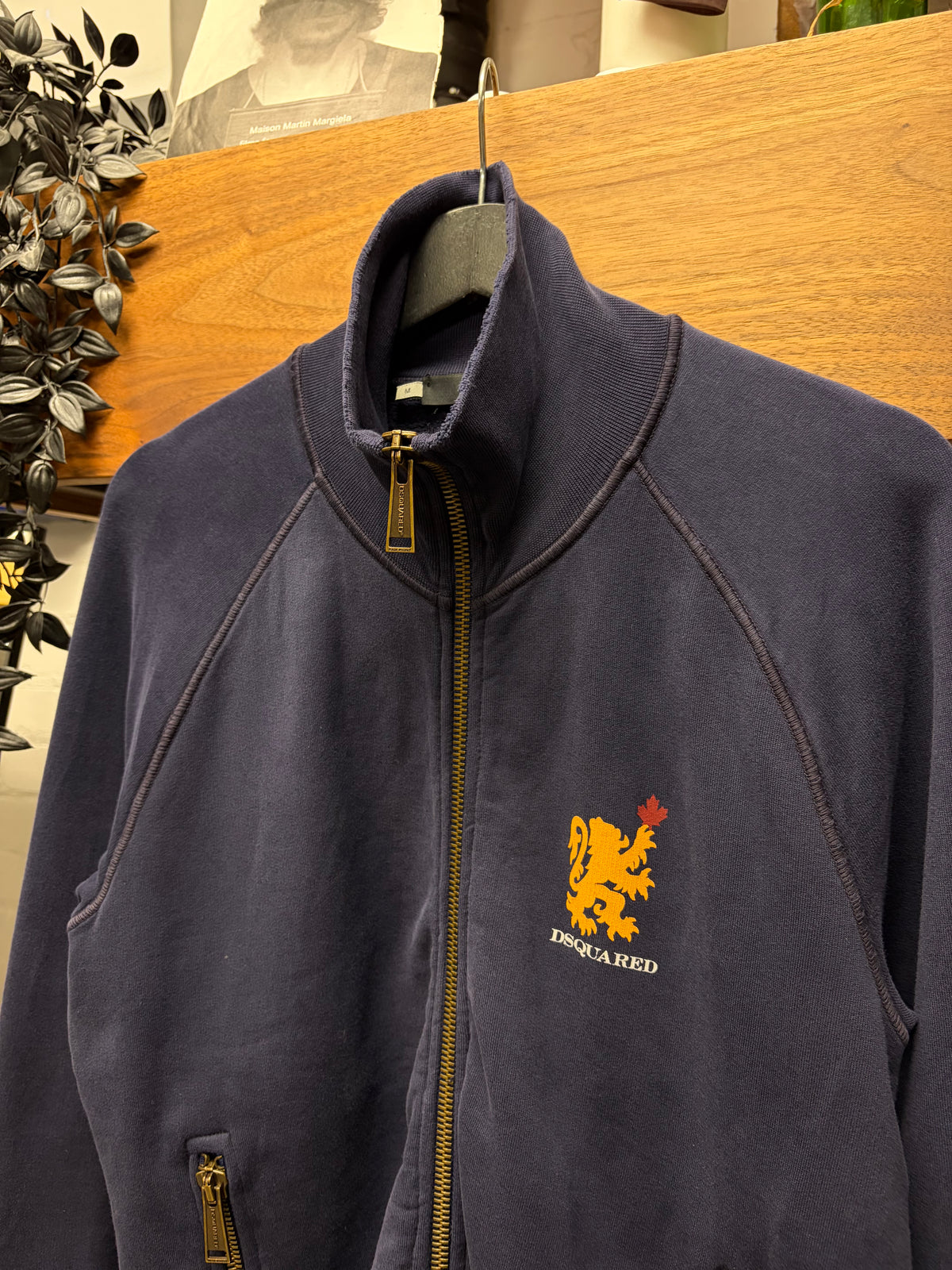 AW2006 Dsquared2 'Duke' Lion Crest Blue Cotton Track Jacket