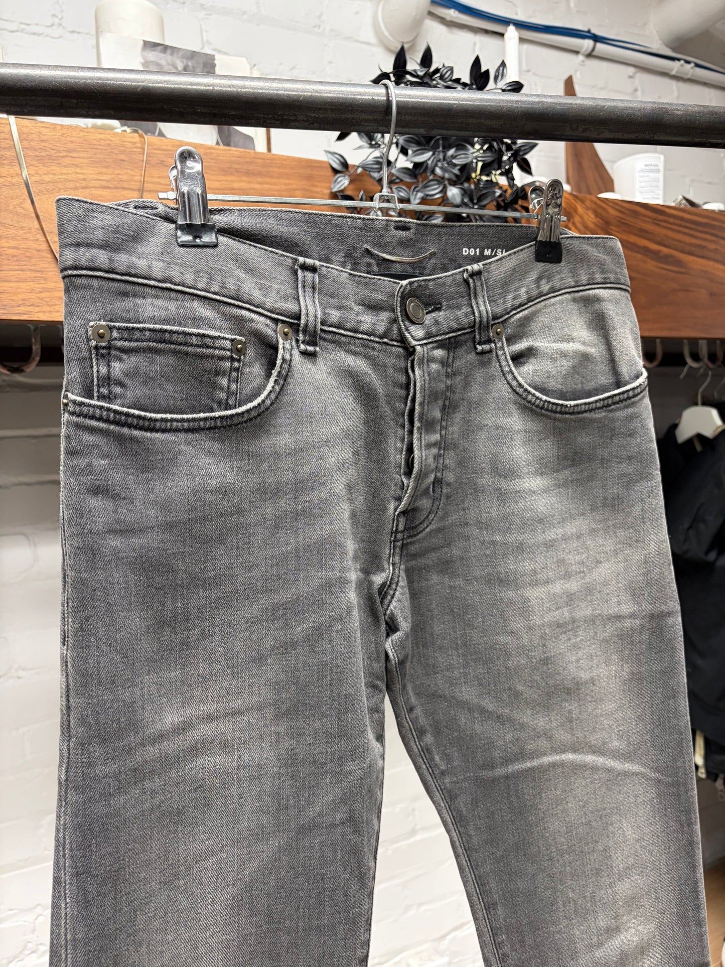 2013 Saint Laurent by Hedi Slimane ‘D01’ Washed Grey Skinny Jeans