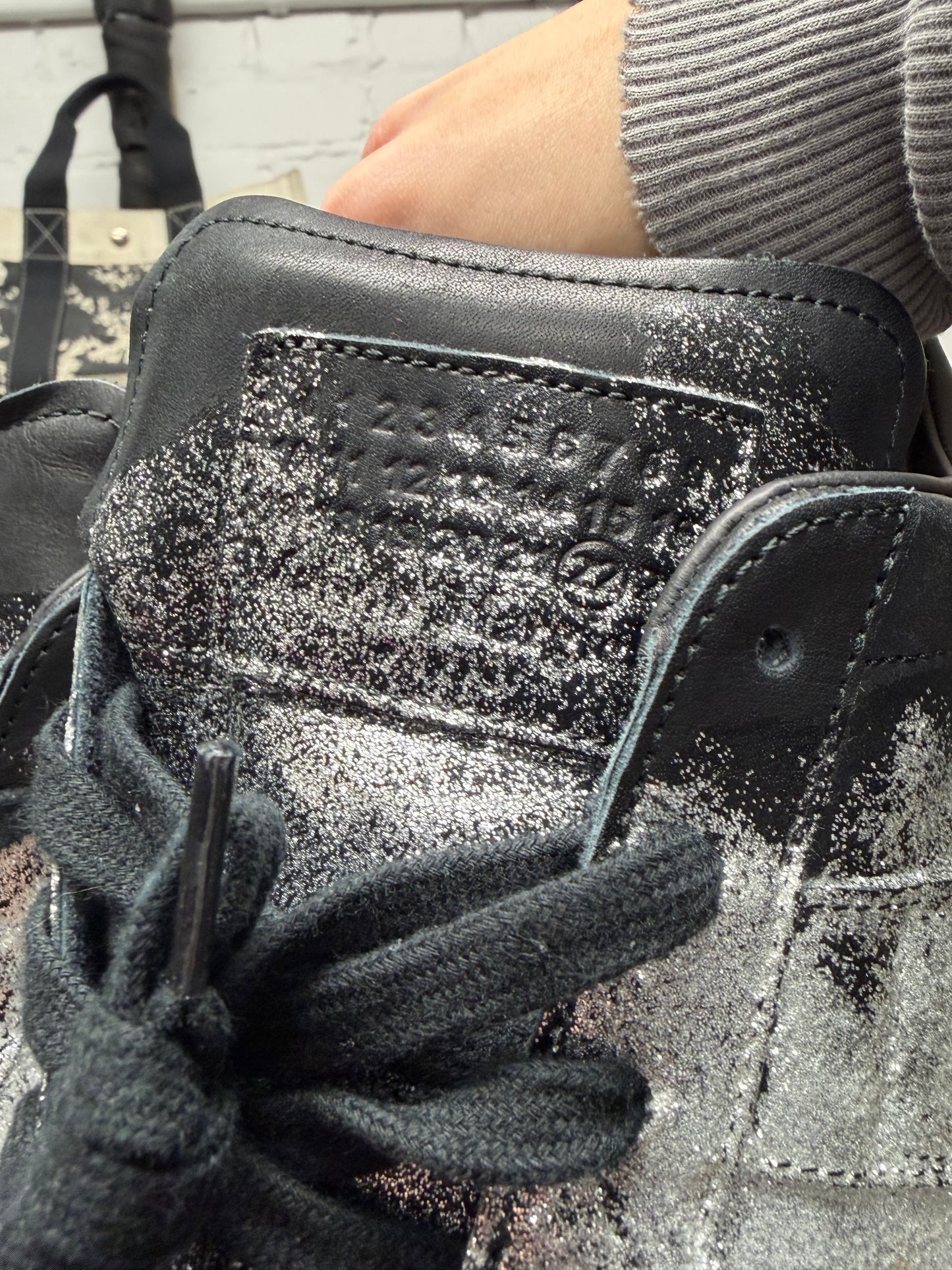 Maison Margiela ‘Silver Dipped’ Black G.A.T. Low Top Sneakers