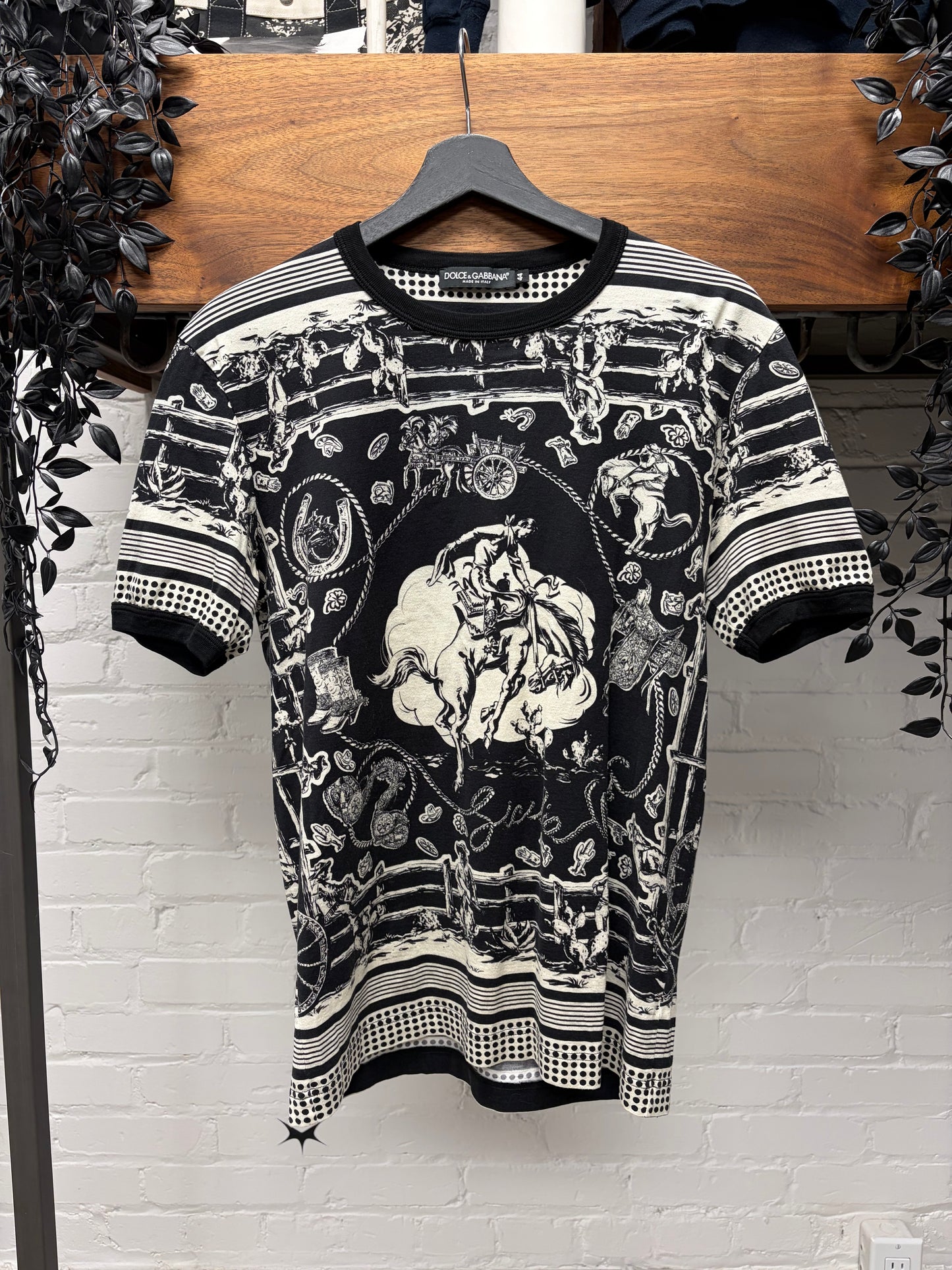 SS2018 Dolce & Gabbana ‘Sicilio Cowboy’ Western Graphic T-Shirt