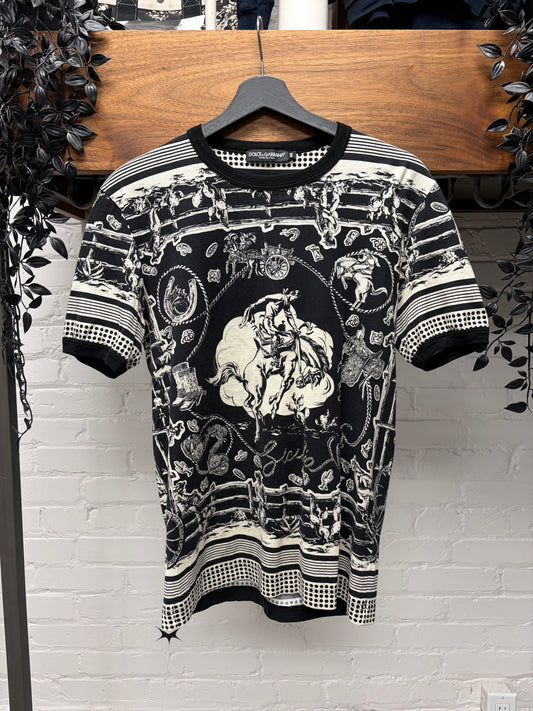 SS2018 Dolce & Gabbana ‘Sicilio Cowboy’ Western Graphic T-Shirt