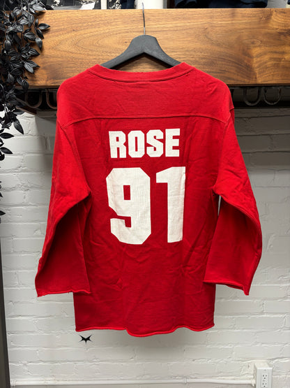 SS2006 Number (N)ine Welcome To the Shadows’ Red ‘Axl Rose’ Jersey Sweatshirt