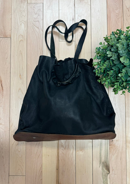 Guidi Deerskin Leather Reversible Hide Tote Bag