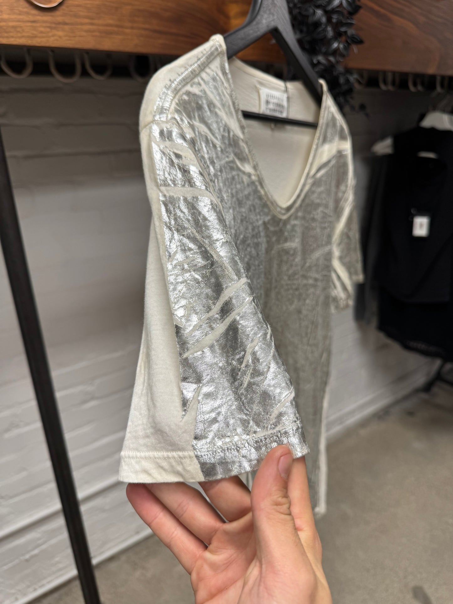 SS2014 Maison Margiela ‘Silver Foil’ Coated T-Shirt