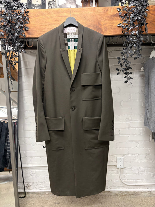 SS2020 Rick Owens ‘Tecuatl’ Uxmal Lined Brown ‘Moreau’ Coat