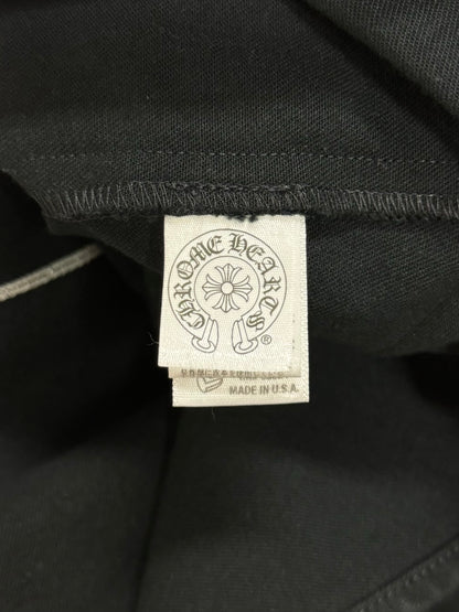 Chrome Hearts Leather Cross Patch Denim Western Shirt