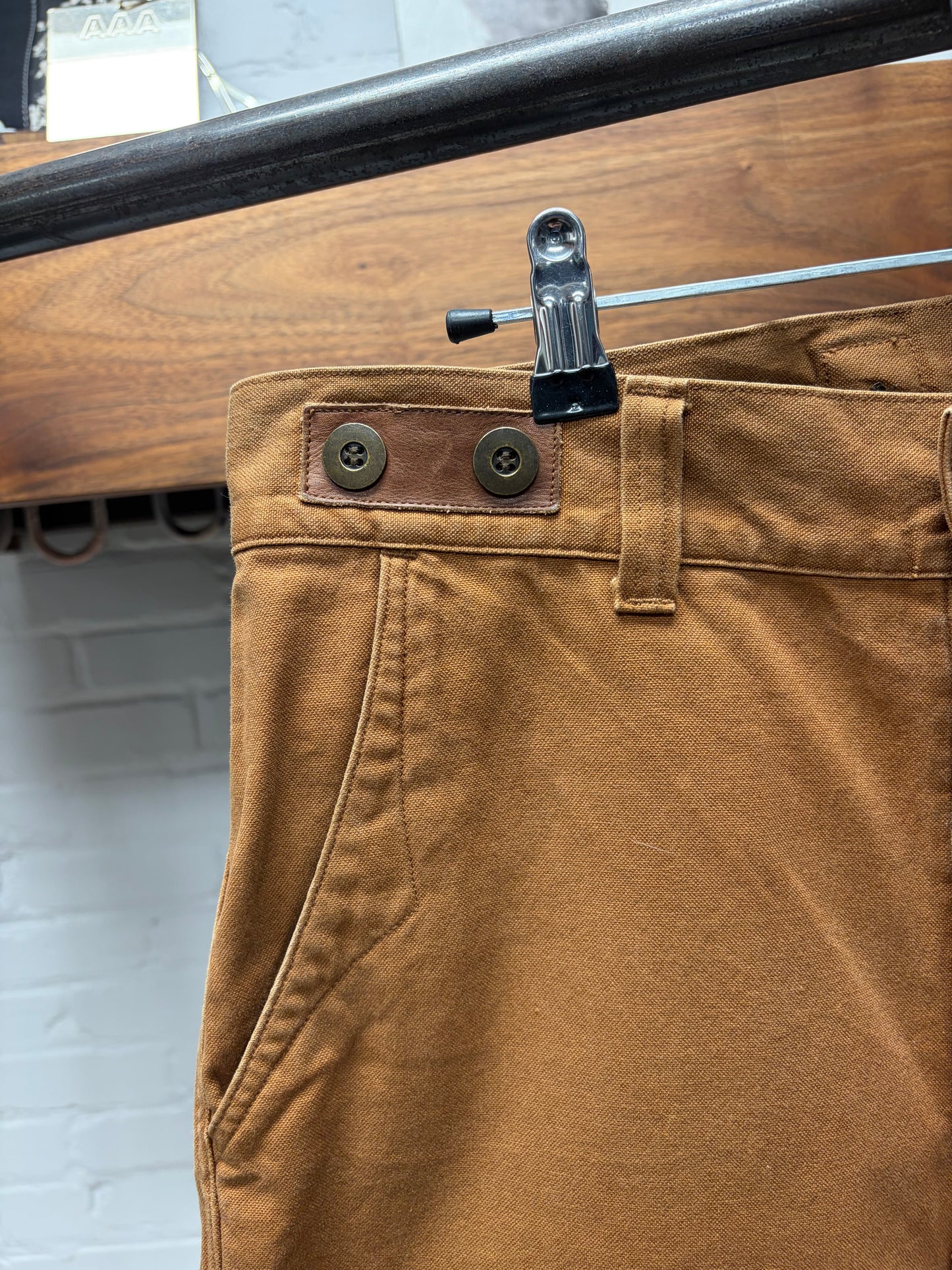 2012 Junya Watanabe ‘Buckle-Back’ Low Waisted Wide Leg Denim