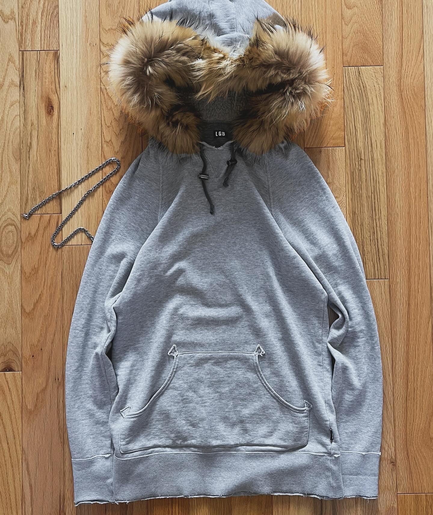 2000s LGB ‘Dub Dance With Wolves’ Fur Pullover Hoodie.