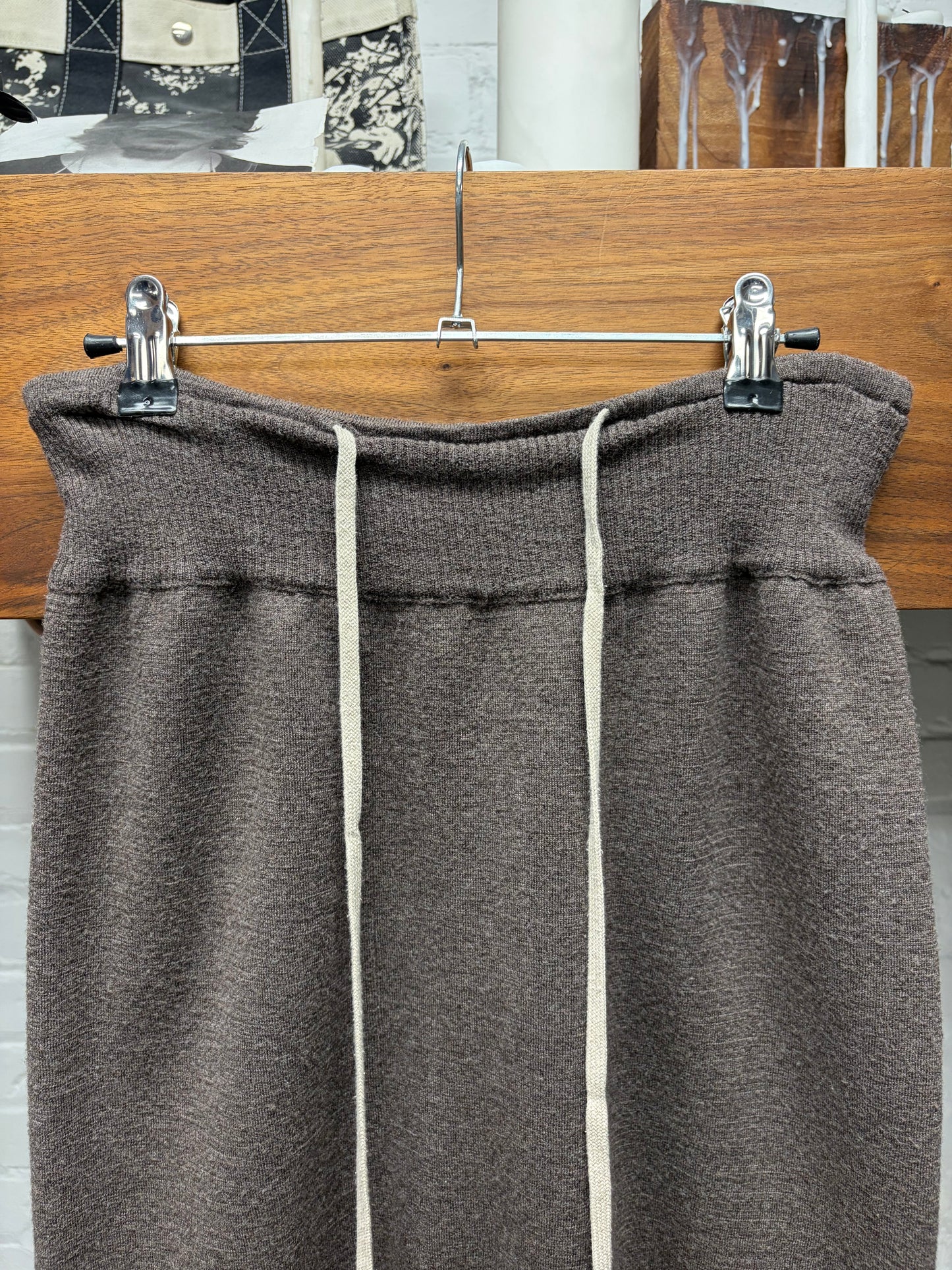 AW2016 Rick Owens ‘Mastadon’ Cashmere Dust Drop Crotch Shorts