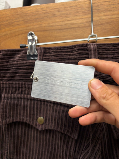 AW2001 Number (N)ine ‘Standards’ Brown Corduroy Bootcut Snap Pocket Denim