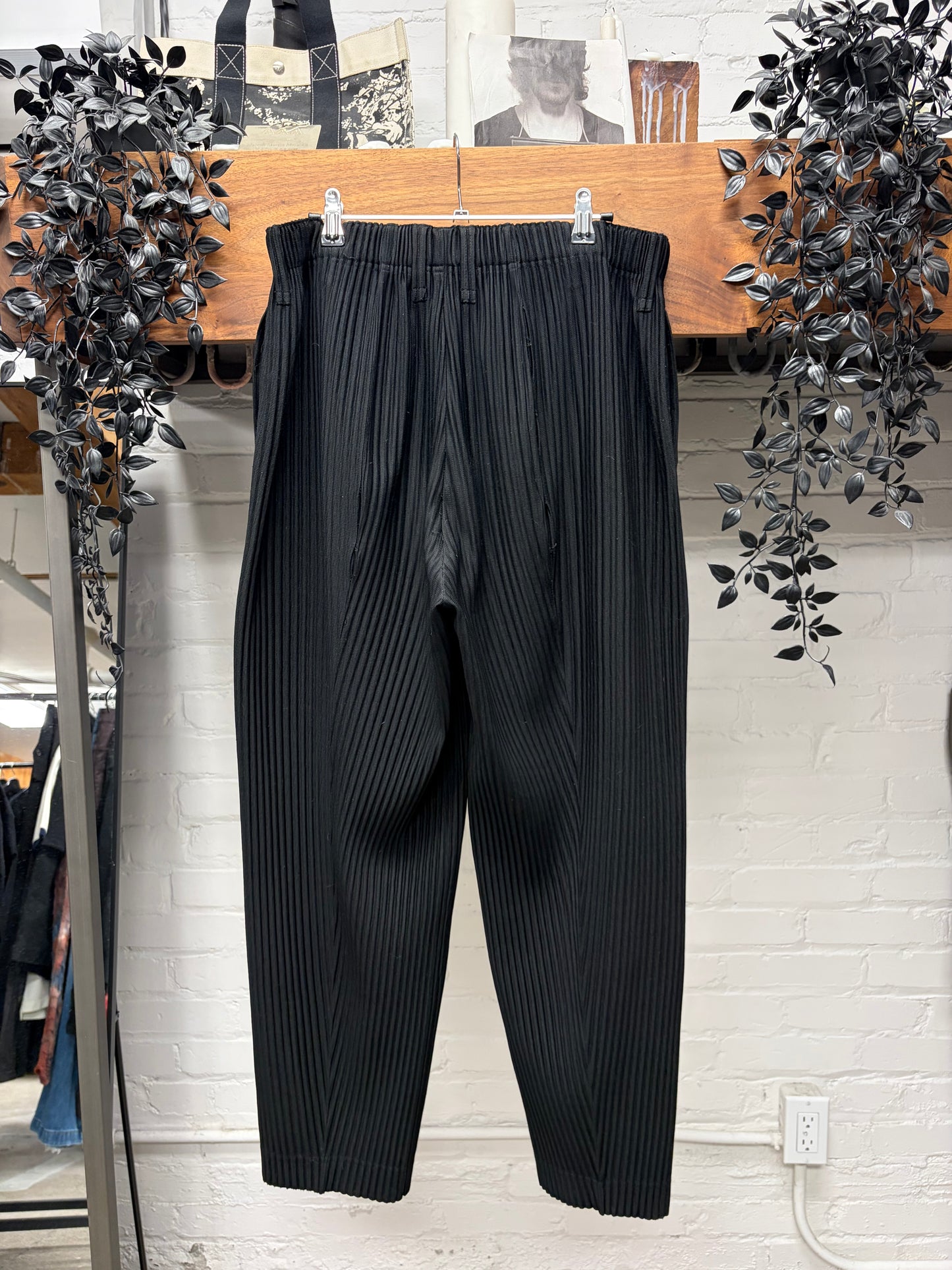 Issey Miyake Homme Plisse Black Pleated Trousers