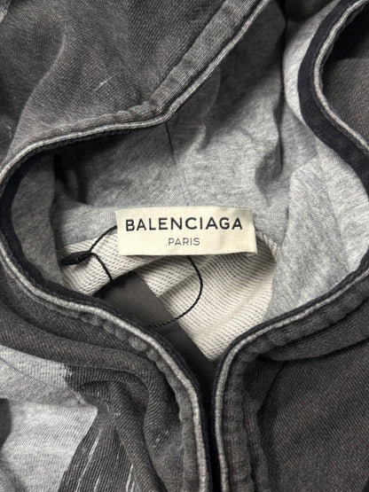 SS2015 Balenciaga ‘Brushstroke’ Paint Effect Zip Up Hoodie