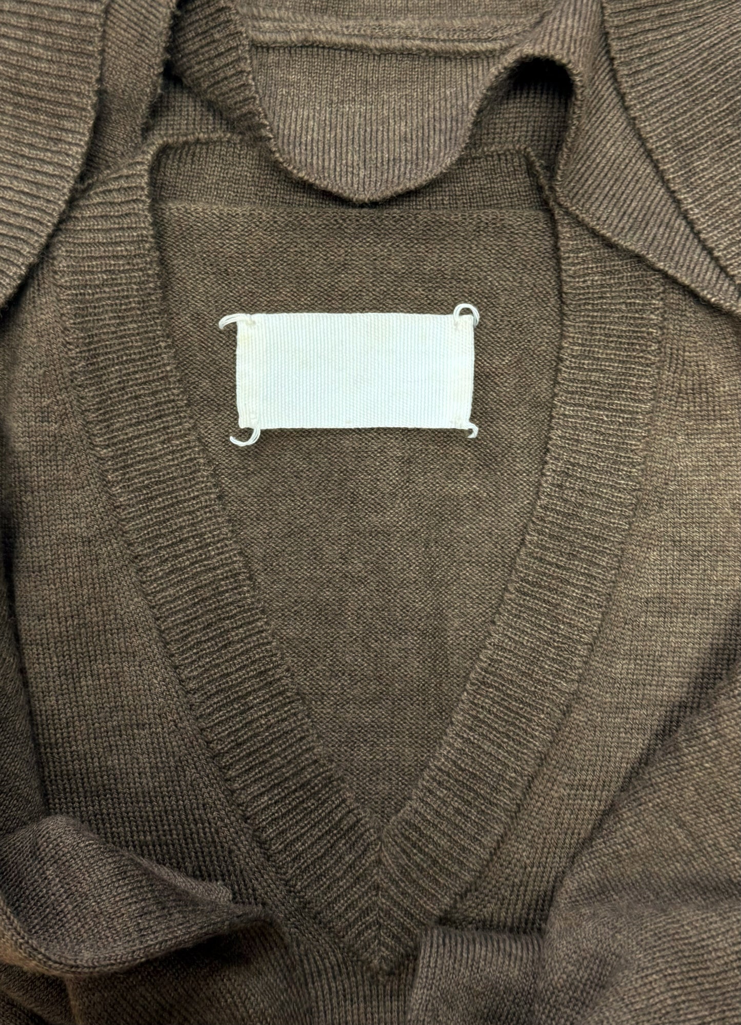 2004 Maison Margiela ‘Blank Tag’ V-Neck Knit Sweater