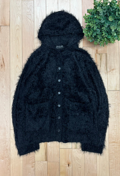 AW2023 Balenciaga ‘Fuzzy’ Hooded Cardigan