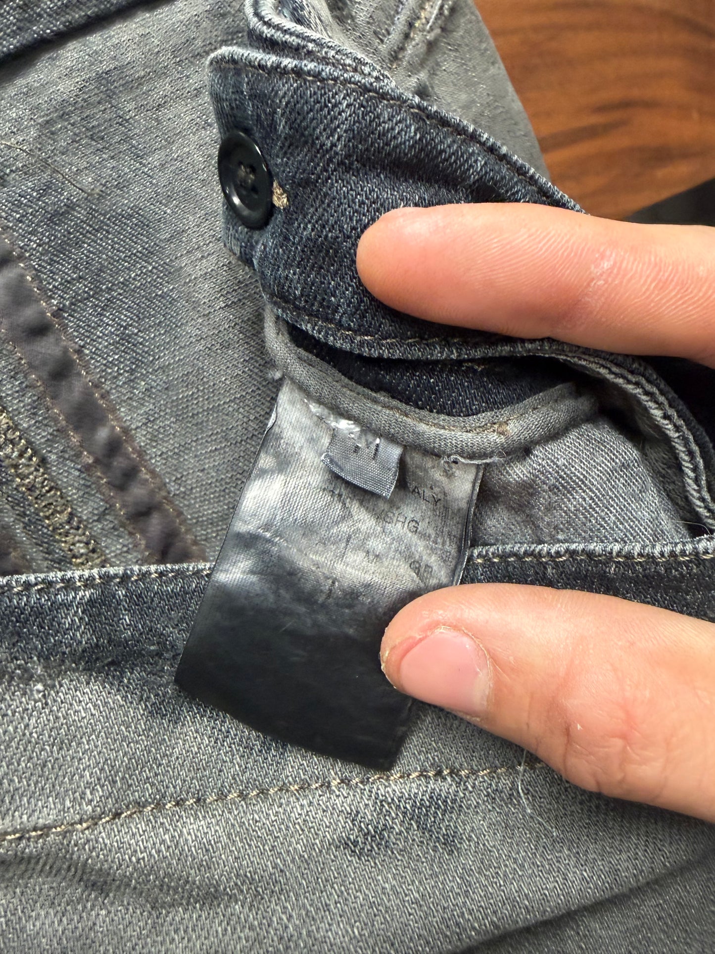AW2009 Rick Owens ‘Aircut’ Hogwash Asymmetric Zip Denim Mini Skirt