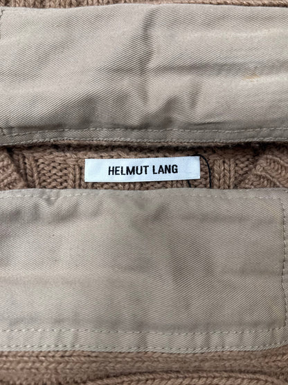 2000s OG Helmut Lang ‘Military Patch’ Ribbed Knit Sweater