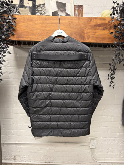 Rick Owens x Moncler Quilted Black Shell Down Filled ‘Outershirt’ with Shoulder Strap