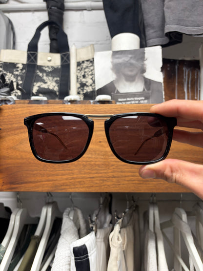 Gucci ‘GG0842S’ Square Frame Black/Gold Sunglasses