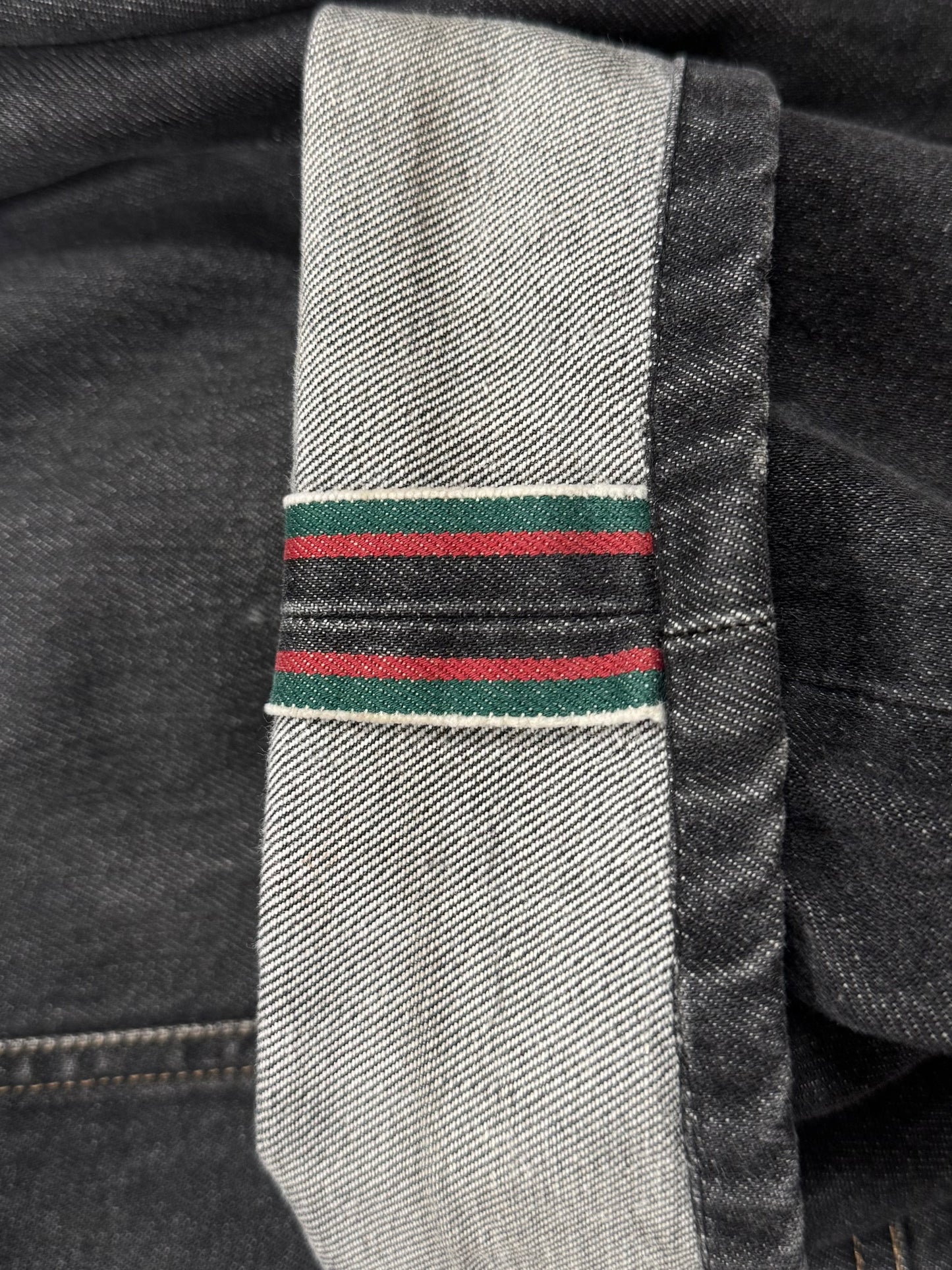 Vintage Gucci by Tom Ford ‘Buckle-Back’ Gucci Striped Denim