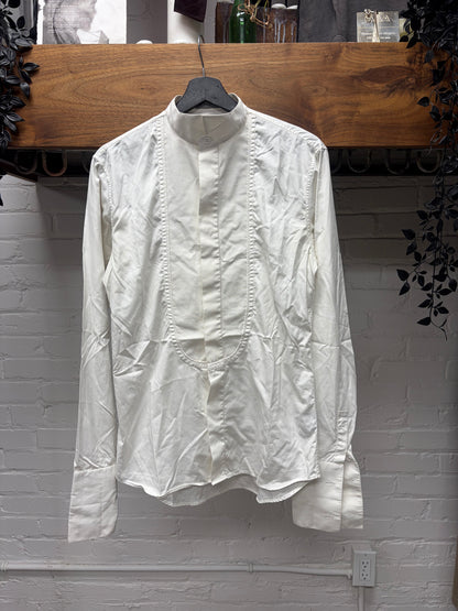 Dior Homme ‘Stand Collar’ White Tuxedo Button Up Shirt