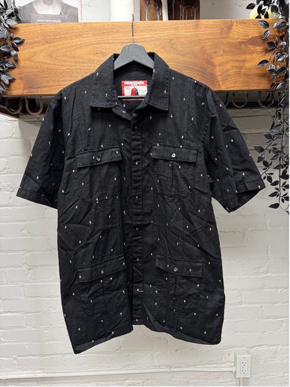 2000s Undercover ‘Star Embroidered’ Black/White Work Shirt
