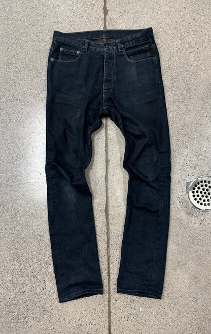 Rick Owens DRKSHDW Raw Blue ‘Torrence Cut’ Denim
