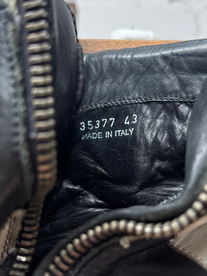 Chrome Hearts x Rick Owens Geobasket Black/White Leather High Top Sneakers